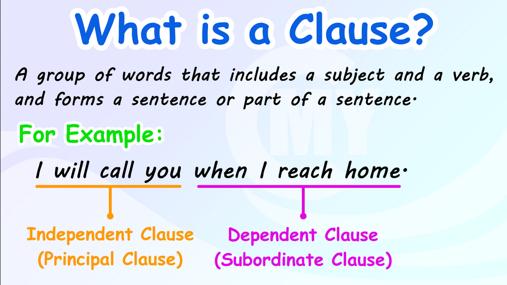 گرامر، کاربرد و معنی clause